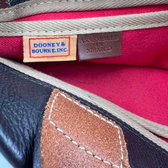 Dooney & Bourke Black Pebbled Leather Satchel Tassel Accents Handbag Vintage - Picture 7 of 9